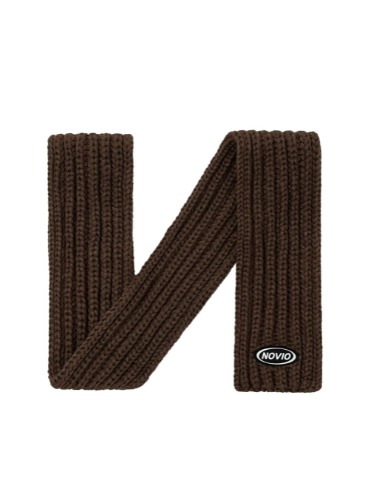 OVE KNIT STOLE BROWN